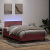 Box spring postel s matrací a LED 120x220 cm samet [3316733] (Barva Černá)