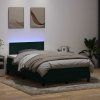 Box spring postel s matrací a LED 120x220 cm samet [3316733] (Barva Černá)