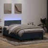 Box spring postel s matrací a LED 120x220 cm samet [3316733] (Barva Černá)