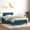 Box spring postel s matrací a LED 120x220 cm samet [3316733] (Barva Černá)
