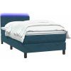 Box spring postel s matrací a LED 120x220 cm samet [3316733] (Barva Černá)