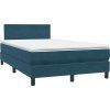 Box spring postel s matrací a LED 120x220 cm samet [3316733] (Barva Černá)