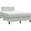 Box spring postel s matrací a LED 120x220 cm samet [3316733] (Barva Černá)