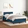 Box spring postel s matrací a LED 120x220 cm samet [3317115] (Barva Světle šedá)