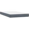 Box spring postel s matrací a LED 120x220 cm samet [3317115] (Barva Světle šedá)