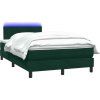 Box spring postel s matrací a LED 120x220 cm samet [3317115] (Barva Světle šedá)