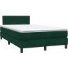 Box spring postel s matrací a LED 120x220 cm samet [3317115] (Barva Světle šedá)