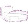 Box spring postel s matrací a LED 120x220 cm samet [3317115] (Barva Světle šedá)