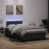 Box spring postel s matrací a LED 120x220 cm samet [3317115] (Barva Světle šedá)