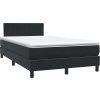Box spring postel s matrací a LED 120x220 cm samet [3317115] (Barva Světle šedá)
