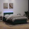 Box spring postel s matrací a LED 120x220 cm samet [3317309] (Barva Černá)