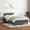 Box spring postel s matrací a LED 120x220 cm samet [3317309] (Barva Černá)