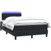 Box spring postel s matrací a LED 120x220 cm samet [3317212] (Barva Tmavě šedá)