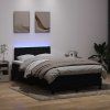 Box spring postel s matrací a LED 120x220 cm samet [3317212] (Barva Tmavě šedá)