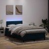Box spring postel s matrací a LED 120x220 cm samet [3317212] (Barva Tmavě šedá)