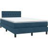 Box spring postel s matrací a LED 120x220 cm samet [3317212] (Barva Tmavě šedá)