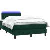Box spring postel s matrací a LED 120x220 cm samet [3317212] (Barva Tmavě šedá)