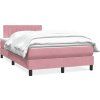Box spring postel s matrací 120x220 cm samet [3316448] (Barva Růžová)