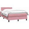 Box spring postel s matrací 120x220 cm samet [3316448] (Barva Růžová)