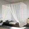 Moskytiéra na postel 156 mesh Černá 220 x 120 x 150 cm [4010054] (Barva Bílá)