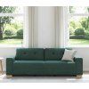 3-místné sofa s polštářem textil [4105093] (Barva Tmavě zelená)