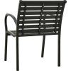 Zahradní židle 2 ks ocel a WPC [312034] (Barva Černá)