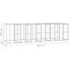 Venkovní psí kotec ocel 14,52 m² [3082264] (Barva Černá)