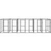 Venkovní psí kotec ocel 14,52 m² [3082264] (Barva Černá)