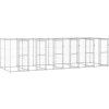 Venkovní psí kotec ocel 14,52 m² [3082264] (Barva Černá)