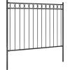 Zahradní plot Assen ocelový 1,7 x 1 m [146313] (Barva Černá)