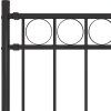 Zahradní plot Assen ocelový 1,7 x 1 m [146313] (Barva Černá)