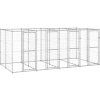 Venkovní psí kotec ocel 9,68 m² [3082262] (Barva Černá)