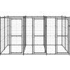 Venkovní psí kotec ocel 7,26 m² [3082261] (Barva Černá)