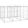 Venkovní psí kotec ocel 7,26 m² [3082261] (Barva Černá)