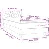 Box spring postel s matrací a LED 80x220 cm samet [3317197] (Barva Tmavě moddrá)