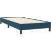 Box spring postel s matrací a LED 80x220 cm samet [3317197] (Barva Tmavě moddrá)