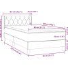 Box spring postel s matrací 80x220 cm samet [3318387] (Barva Světle šedá)