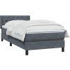 Box spring postel s matrací 80x220 cm samet [3318387] (Barva Světle šedá)