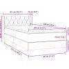 Box spring postel s matrací 80x220 cm samet [3318387] (Barva Světle šedá)