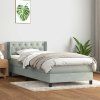 Box spring postel s matrací 80x220 cm samet [3318387] (Barva Světle šedá)