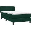 Box spring postel s matrací 80x220 cm samet [3317380] (Barva Tmavě šedá)