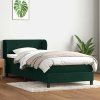 Box spring postel s matrací 80x220 cm samet [3317380] (Barva Tmavě šedá)