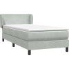 Box spring postel s matrací 80x220 cm samet [3317380] (Barva Tmavě šedá)