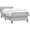 Box spring postel s matrací 80x220 cm samet [3317380] (Barva Tmavě šedá)