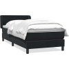 Box spring postel s matrací 80x220 cm samet [3317380] (Barva Tmavě šedá)