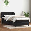 Box spring postel s matrací 80x220 cm samet [3317380] (Barva Tmavě šedá)