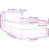 Box spring postel s matrací 80x220 cm samet [3317380] (Barva Tmavě šedá)