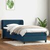 Box spring postel s matrací 80x220 cm samet [3317380] (Barva Tmavě šedá)