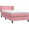 Box spring postel s matrací 80x220 cm samet [3317380] (Barva Tmavě šedá)
