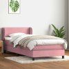 Box spring postel s matrací 80x220 cm samet [3317380] (Barva Tmavě šedá)